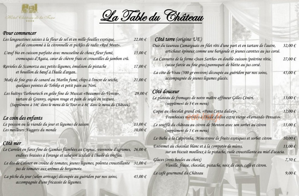 Château de la tour — carte page 1