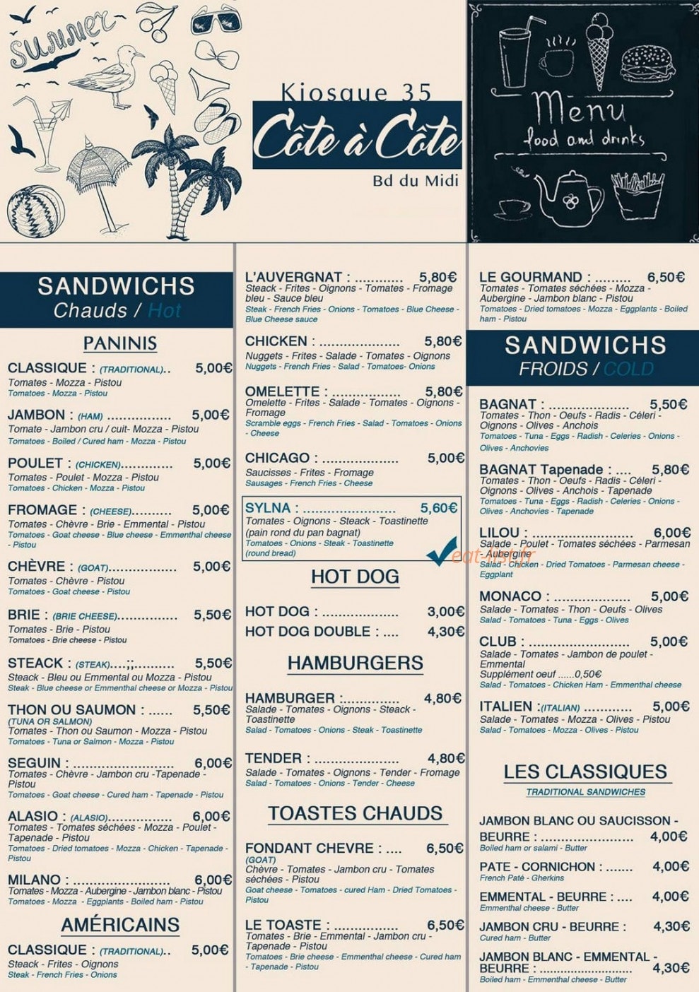 Côte à côte — carte page 1