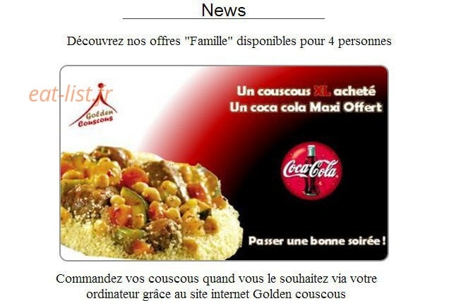 Golden Couscous — carte page 3