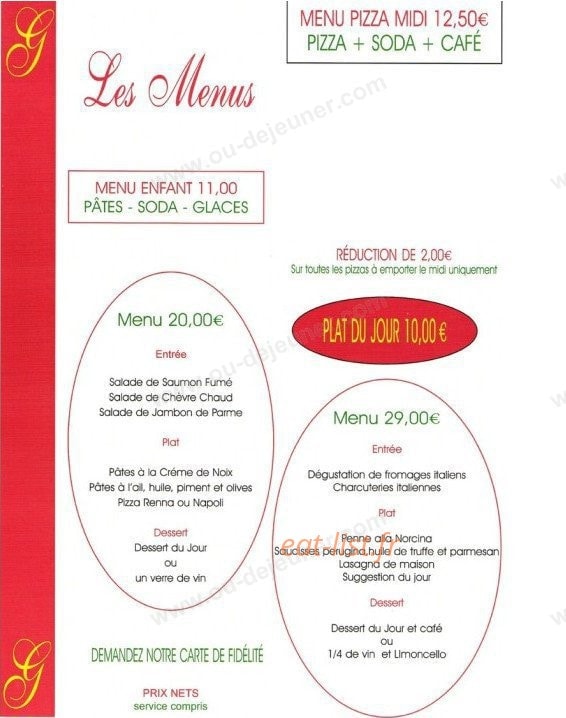 Gusto Italiano — carte page 3