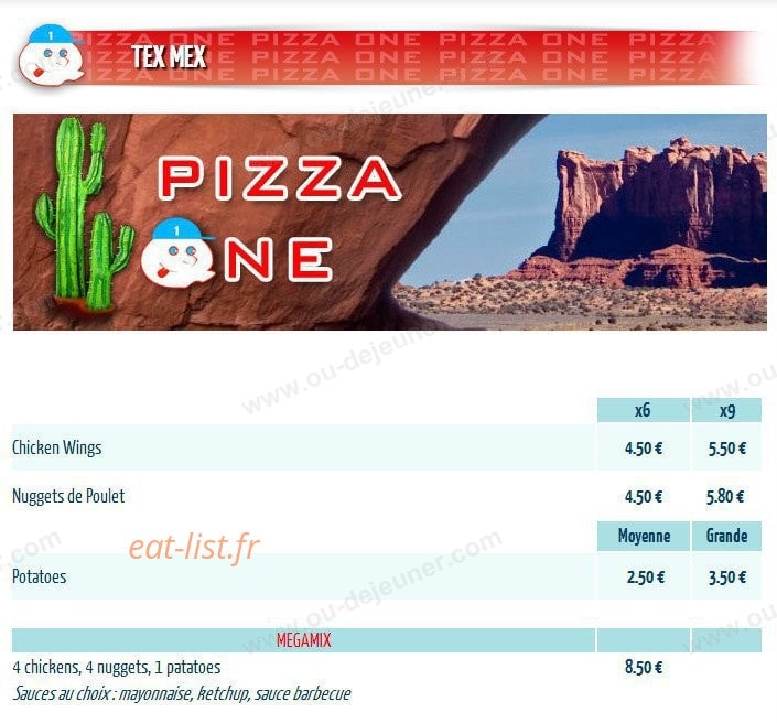 Pizza One — carte page 5