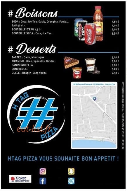 H tag # pizza — carte page 4