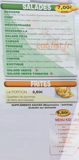Mister Burger — carte page 6