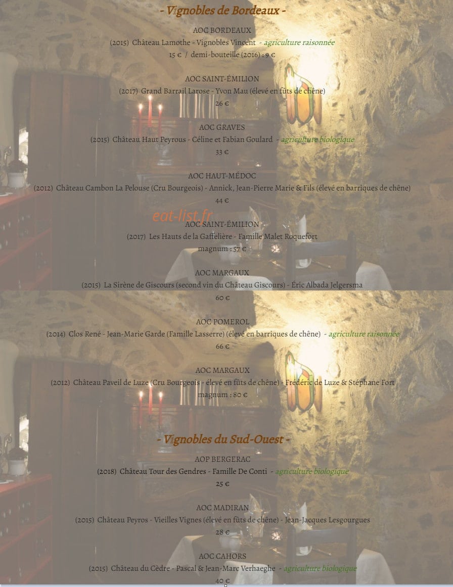 Au Grand Inquisiteur — carte page 5