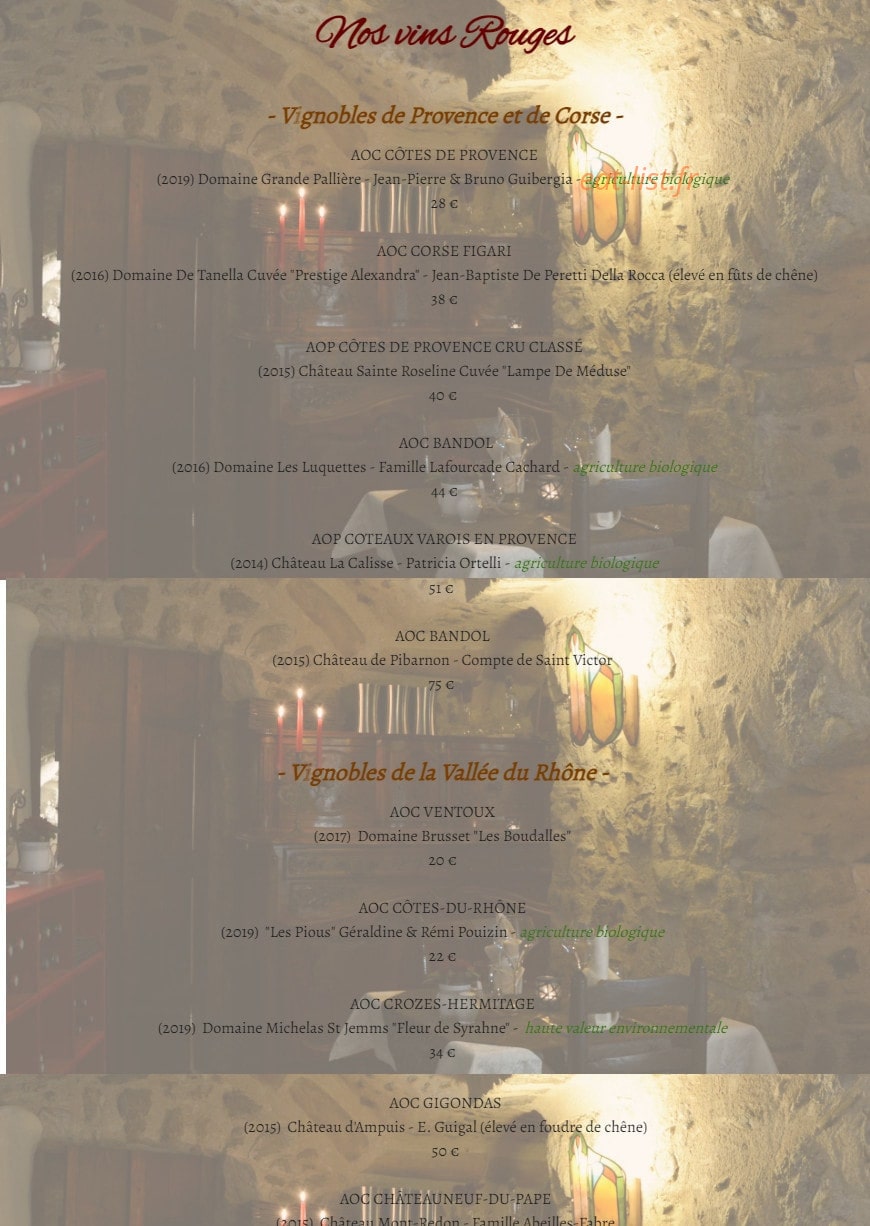 Au Grand Inquisiteur — carte page 2