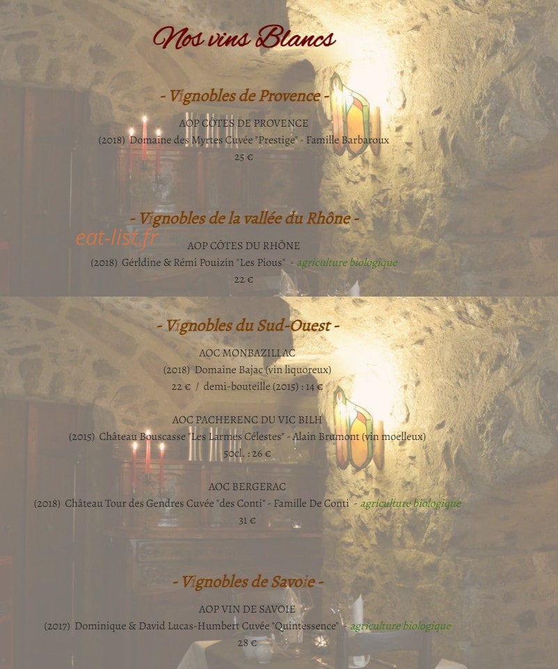 Au Grand Inquisiteur — carte page 6