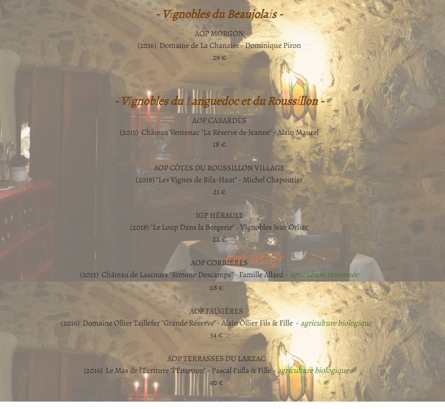 Au Grand Inquisiteur — carte page 3