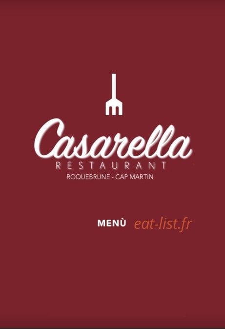 Casarella Restaurant — carte page 1