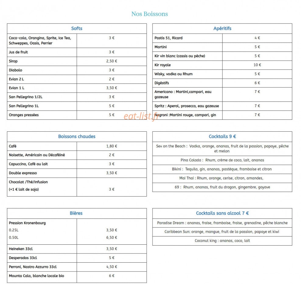Cocody Sun — carte page 8