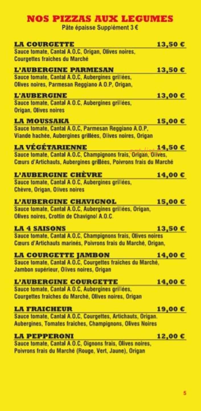 Euro Pizza — carte page 5