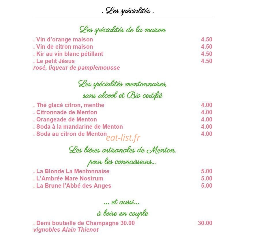 La Roquebrunoise — carte page 4