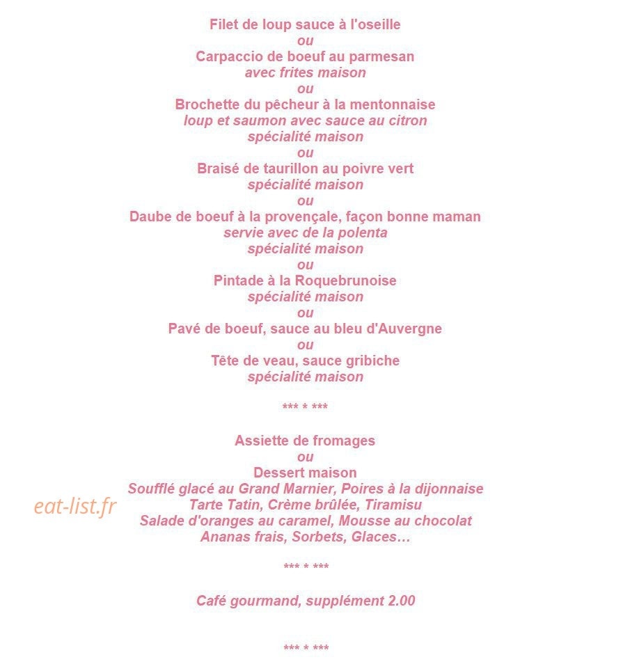 La Roquebrunoise — carte page 2