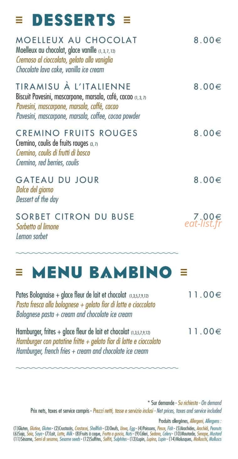 Le Cabanon Plage du Buse — carte page 3