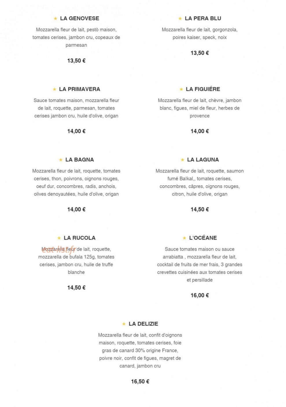 Le Delizie — carte page 3