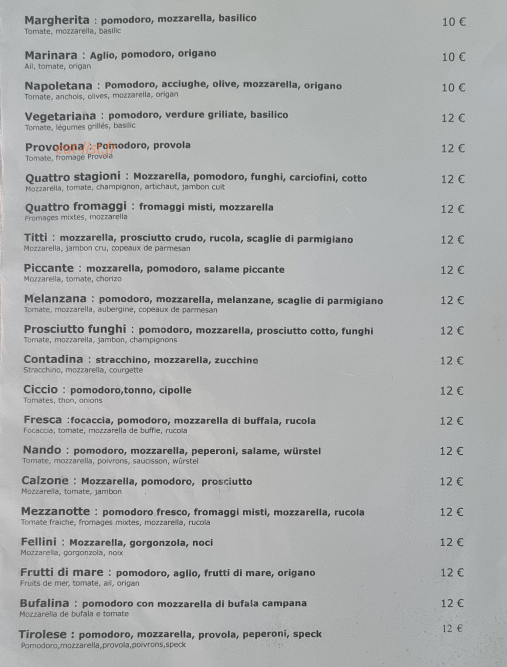 Le Fellini — carte page 1