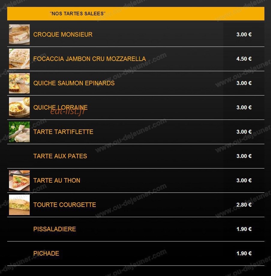 Le Fournil de Lulu — carte page 8