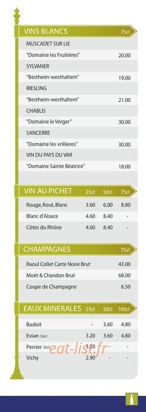 Le Piccadilly — carte page 11