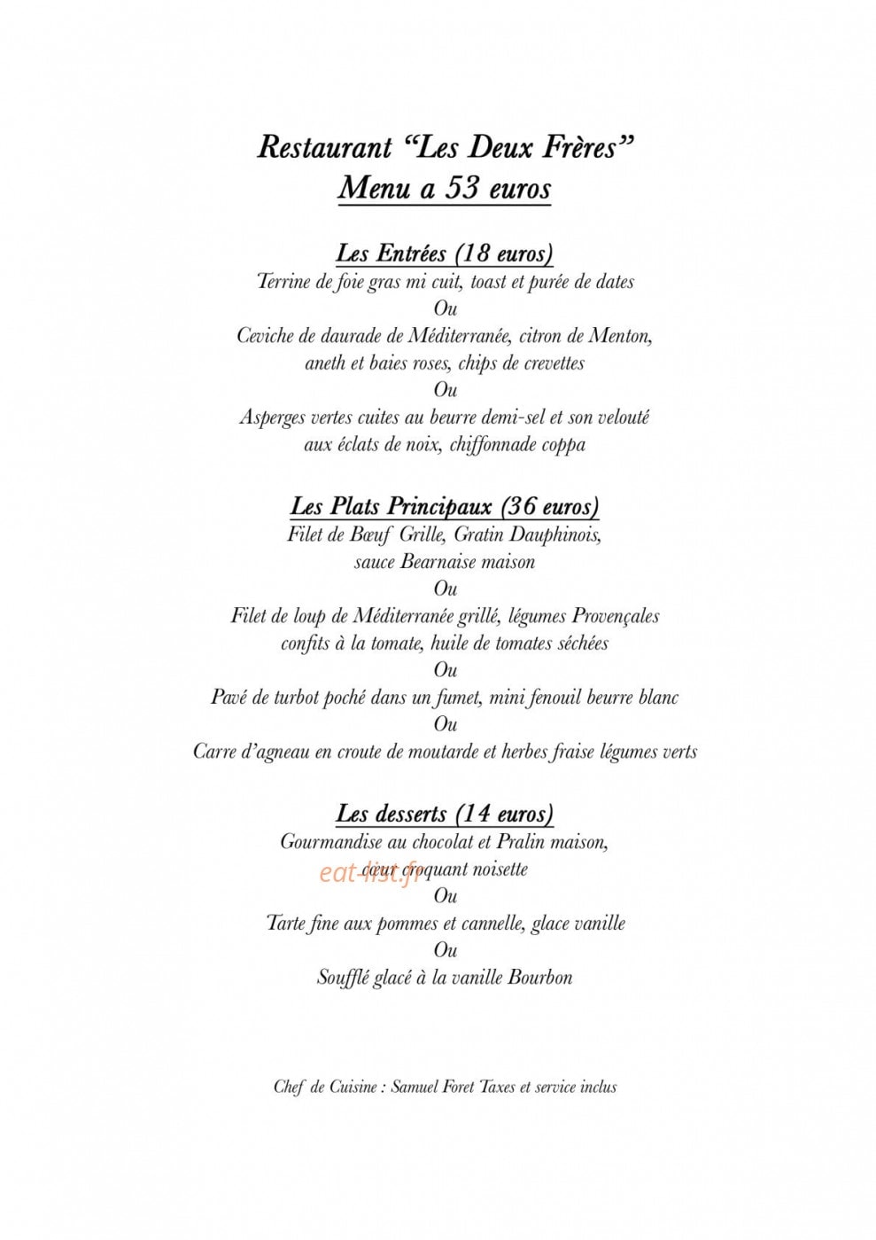 Les Deux Frères — carte page 2