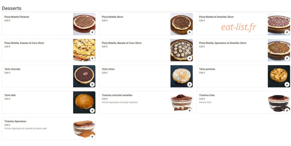 Mister Pizza — carte page 6