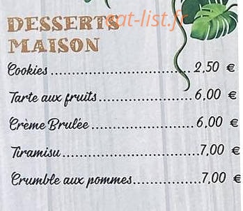 Park Café — carte page 4