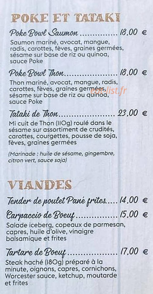 Park Café — carte page 2