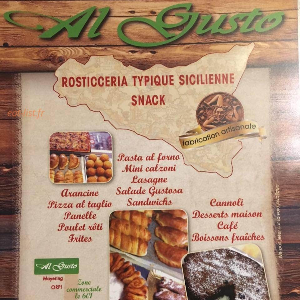 Al Gusto — carte page 1
