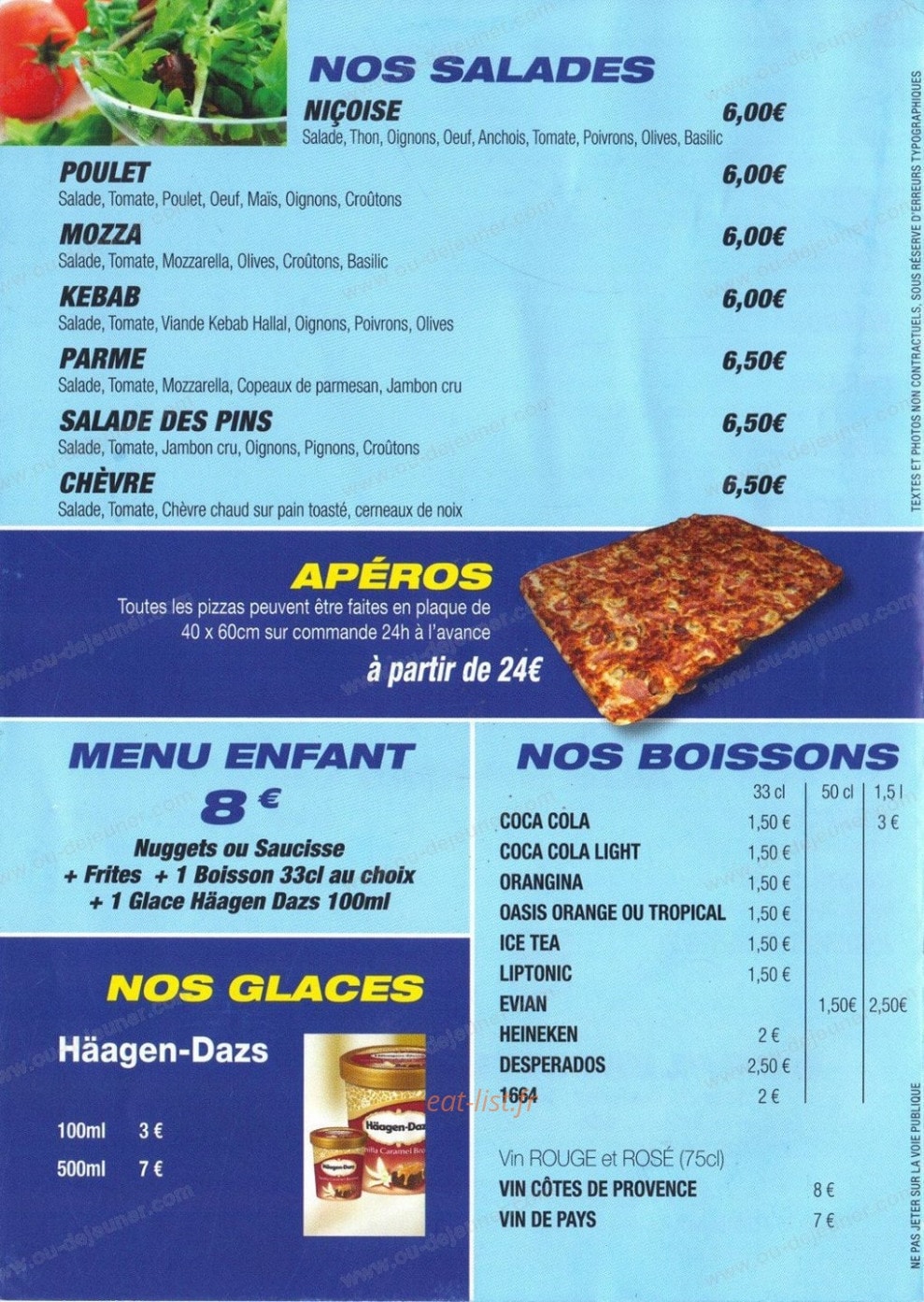 As Pizza — carte page 4