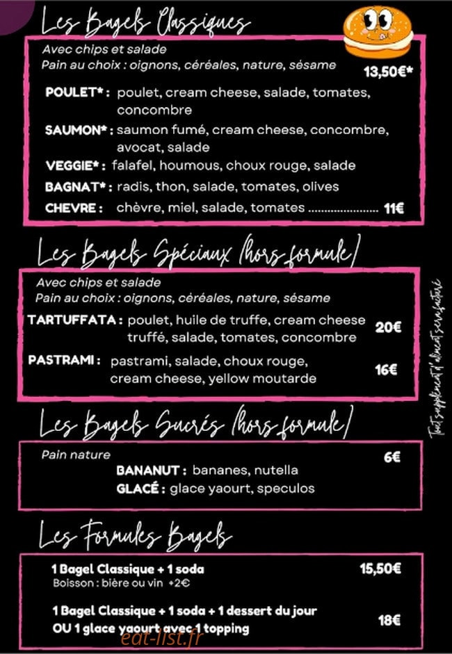 Bagel and Chill — carte page 2