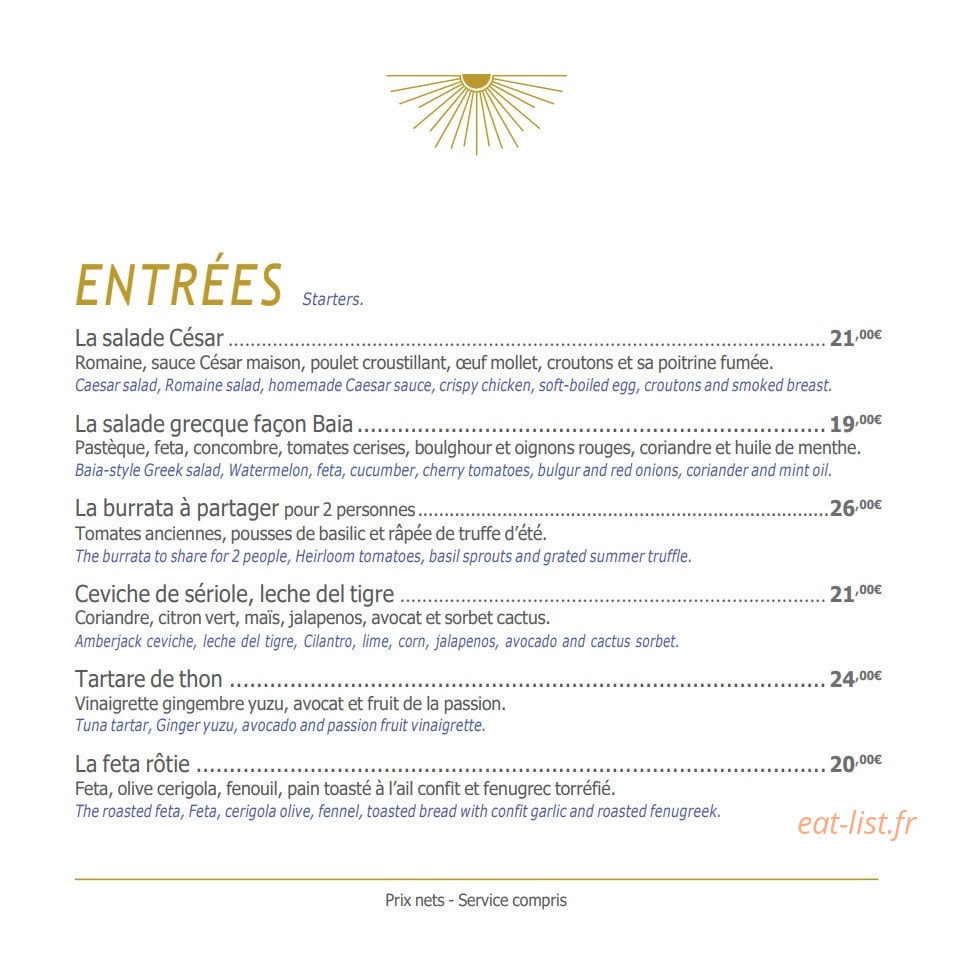 Baia plage — carte page 1