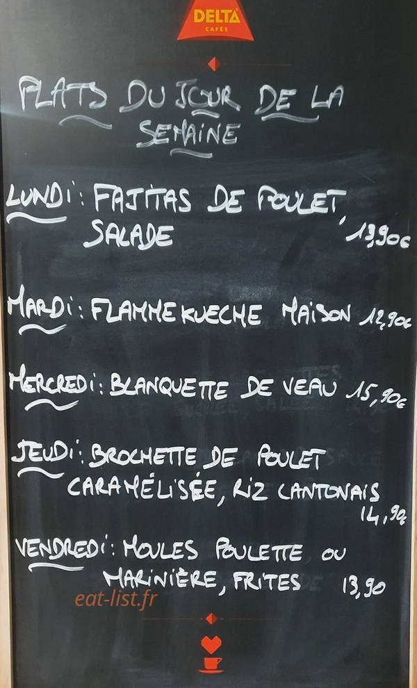 Brasserie Du Soleil — carte page 1