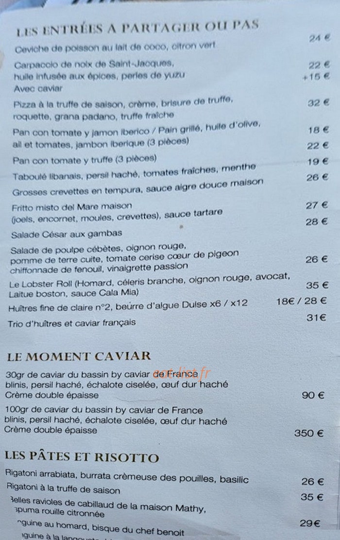 Cala Mia — carte page 1
