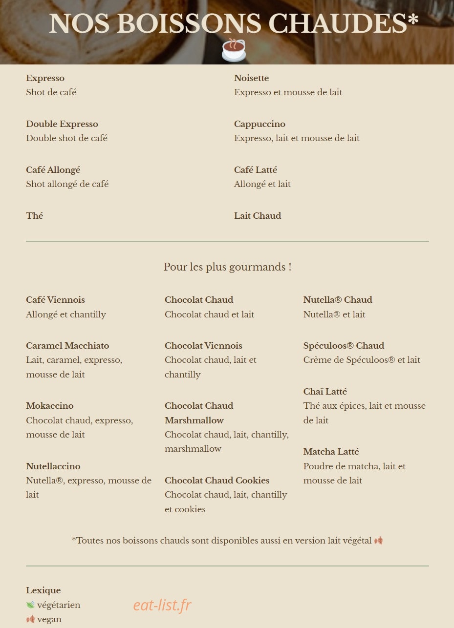 Green Bagel Café — carte page 7