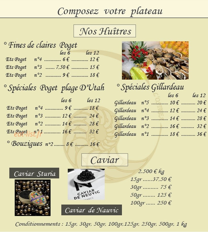L'ostréa — carte page 2