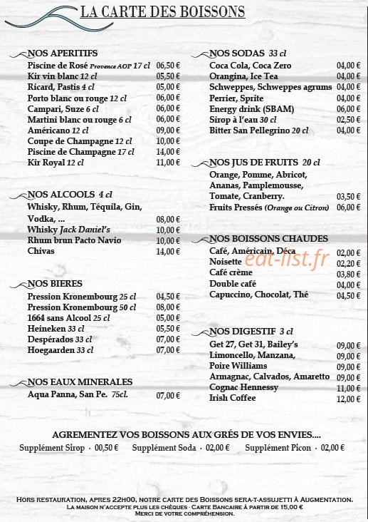 La Plage — carte page 11