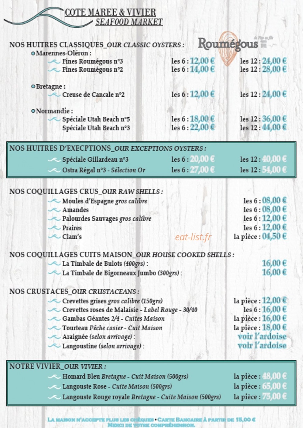 La Plage — carte page 5