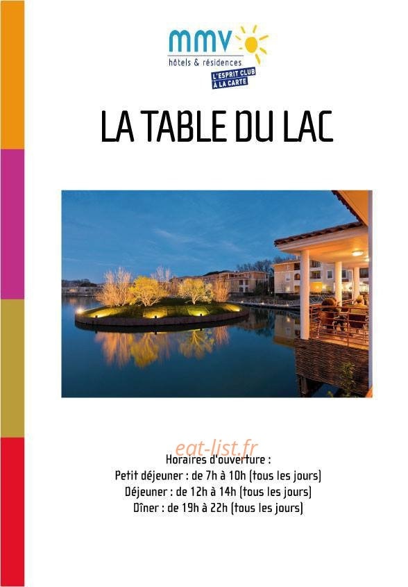 La Table du Lac — carte page 7