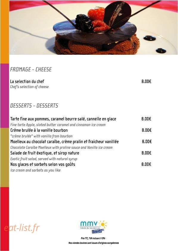 La Table du Lac — carte page 4