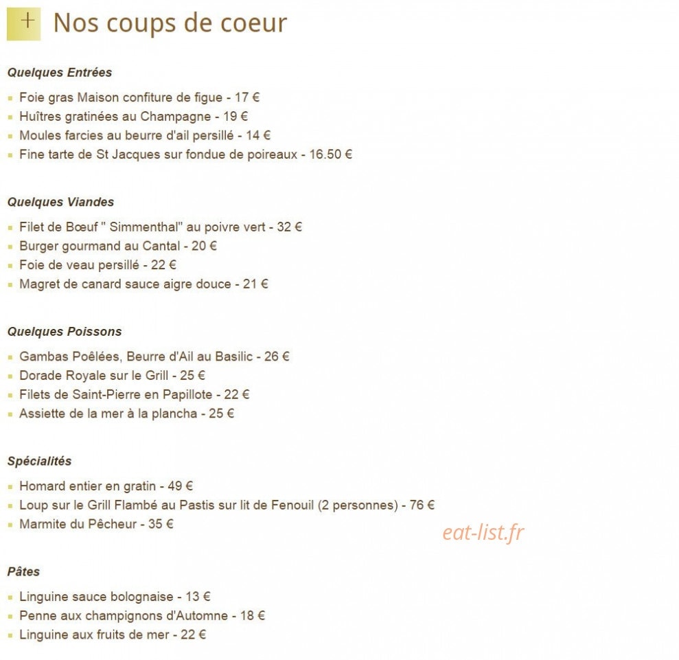 Le Boucanier — carte page 1