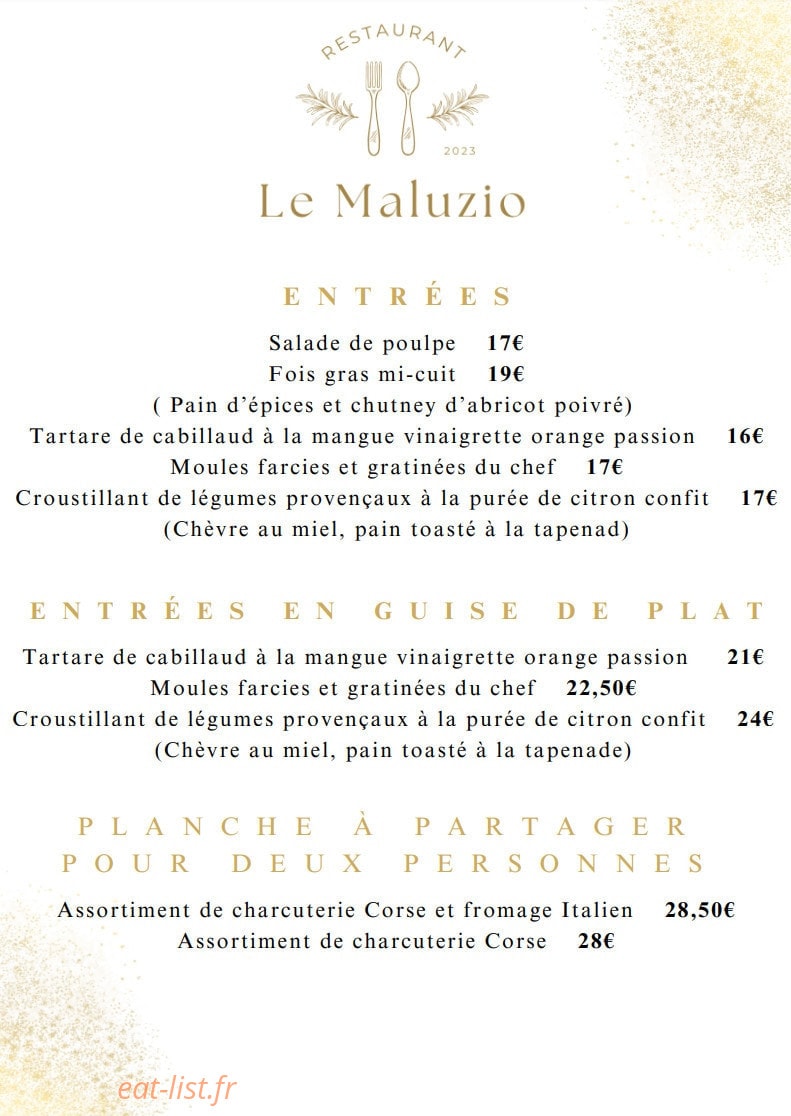 Le Maluzio — carte page 1