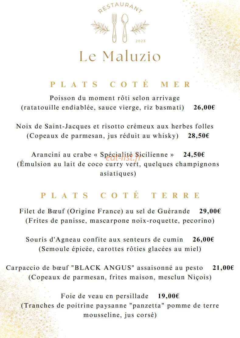 Le Maluzio — carte page 2