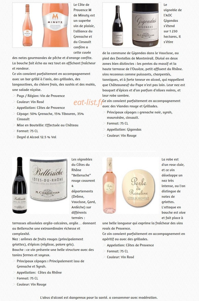Carte et menu de Le Napoule Grill à Mandelieu la Napoule — Vins