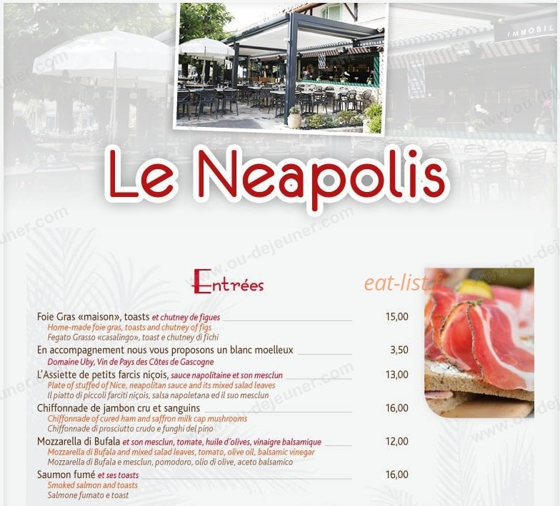 Le Néapolis — carte page 1