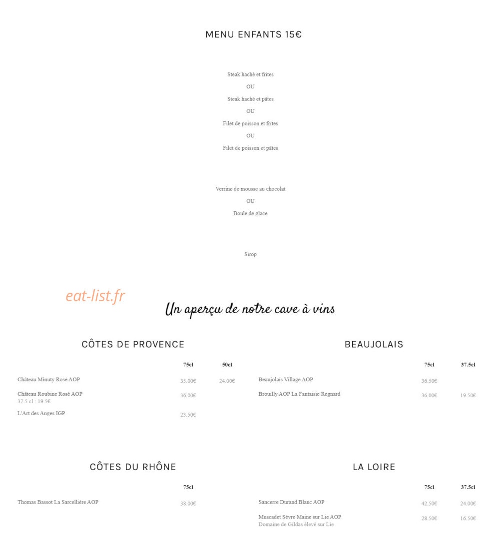 Le Voilier — carte page 2