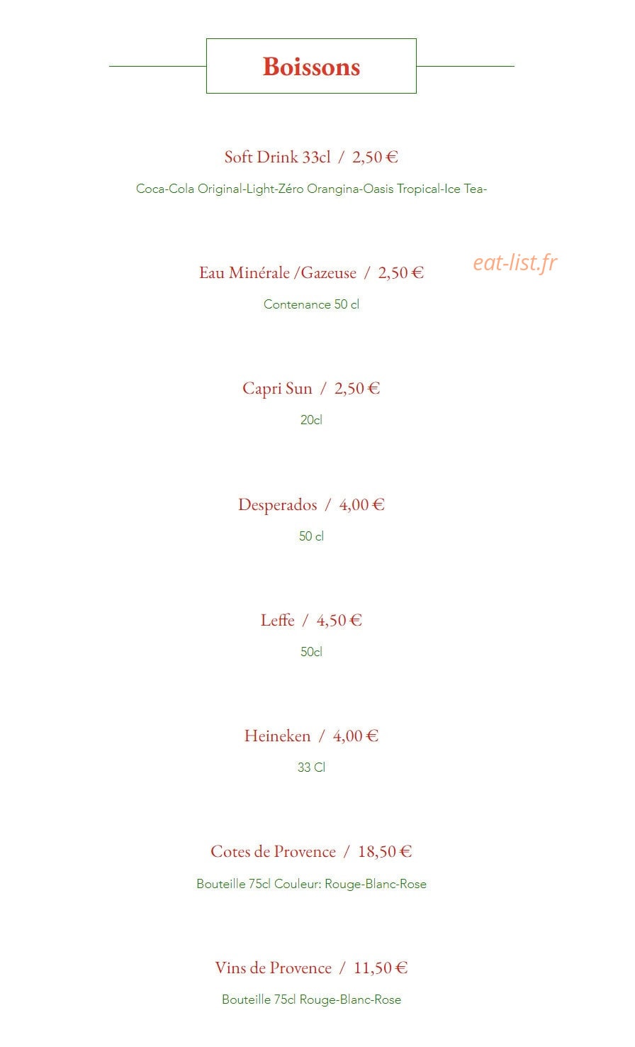Lombardi's Pizza — carte page 6