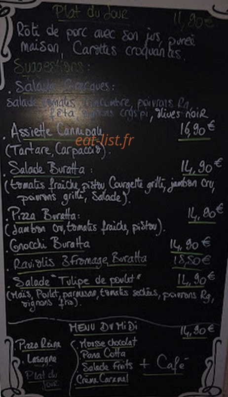 Manhattan Café — carte page 1