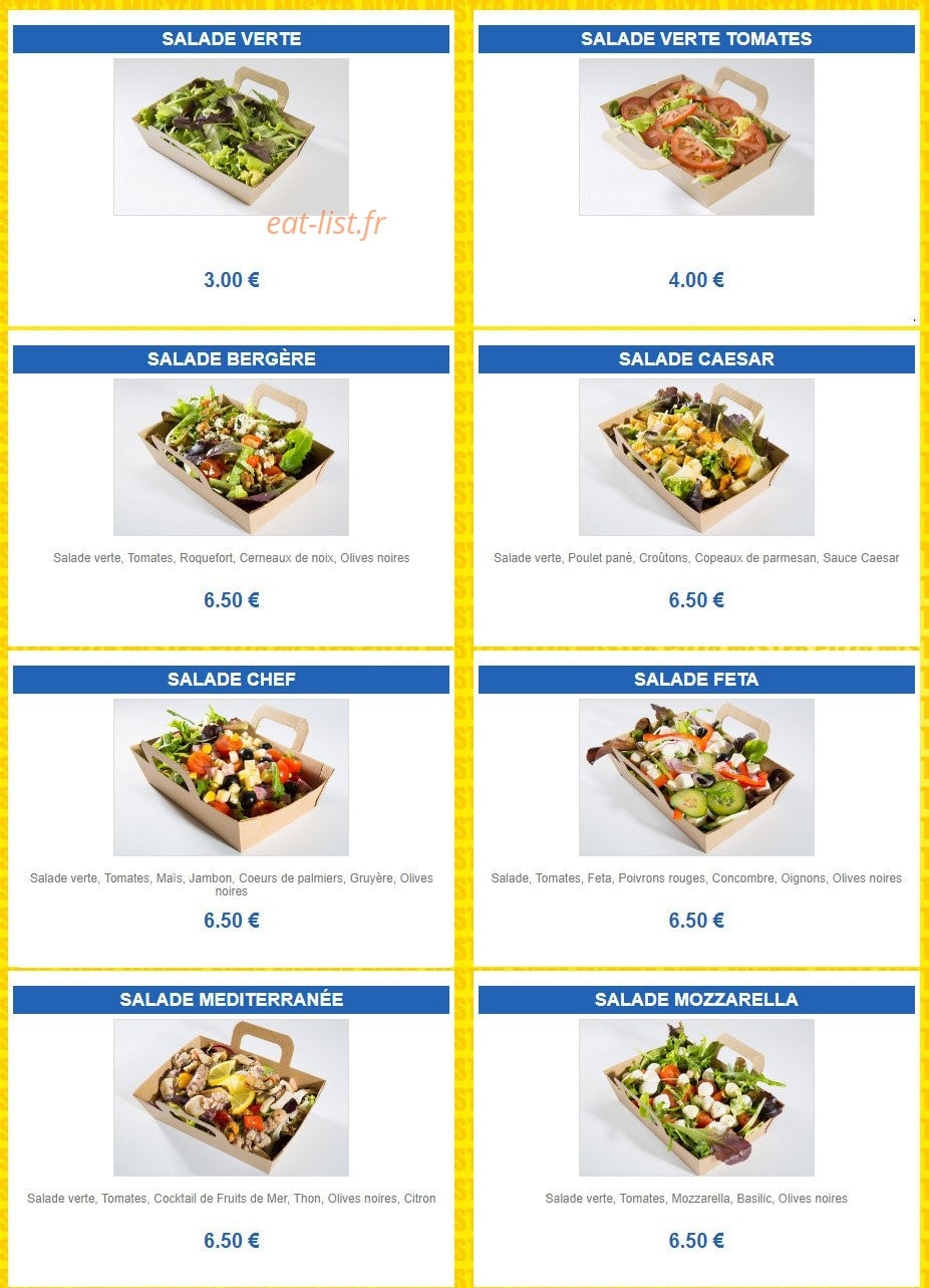Mister Pizza — carte page 7