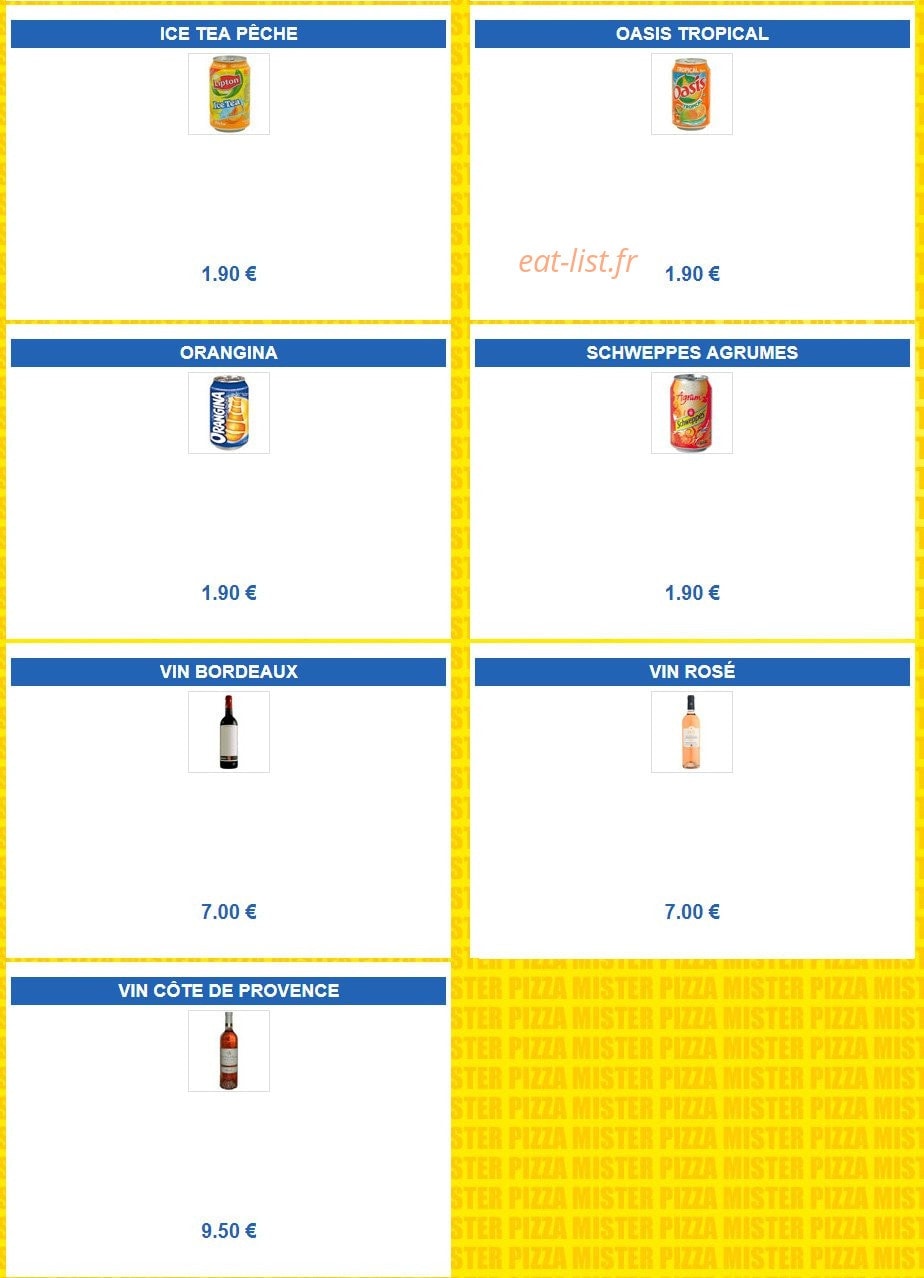 Mister Pizza — carte page 13