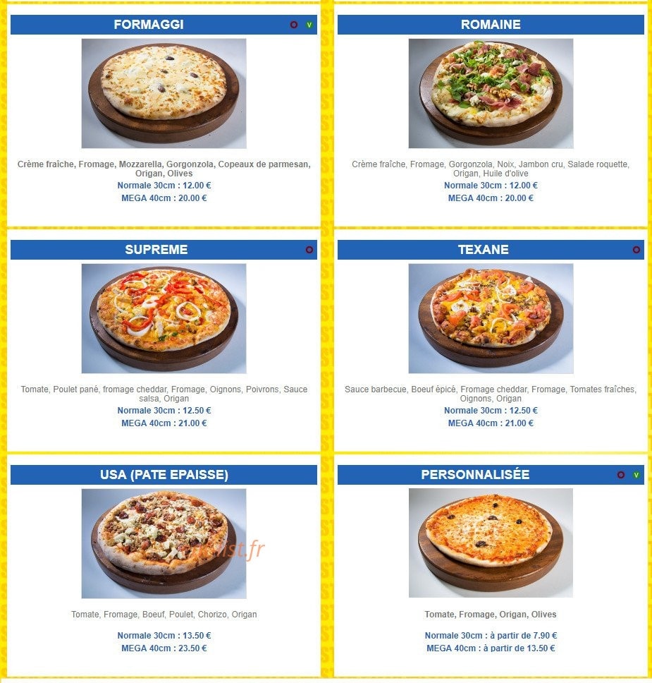 Mister Pizza — carte page 6