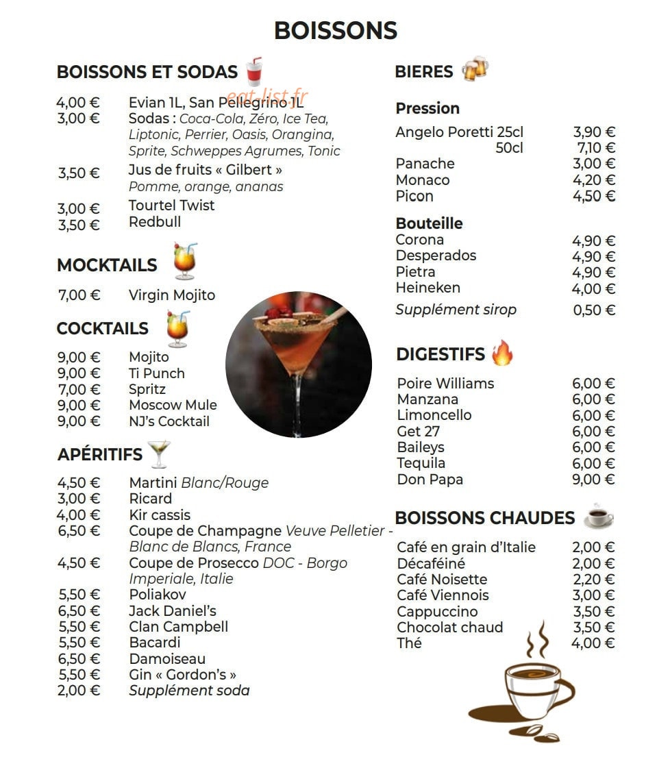 NJ Pizza — carte page 6