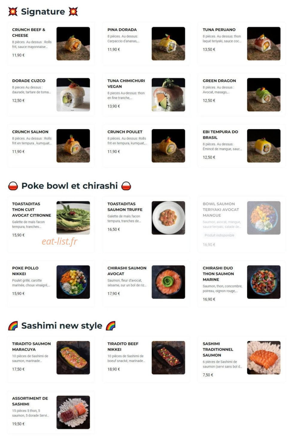 NKI sushi — carte page 4